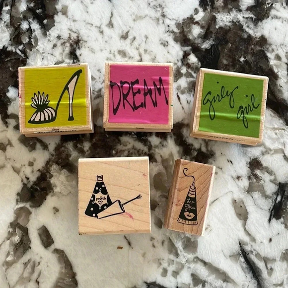 Girly Girl Rubber Stamps - Picture 1 of 3